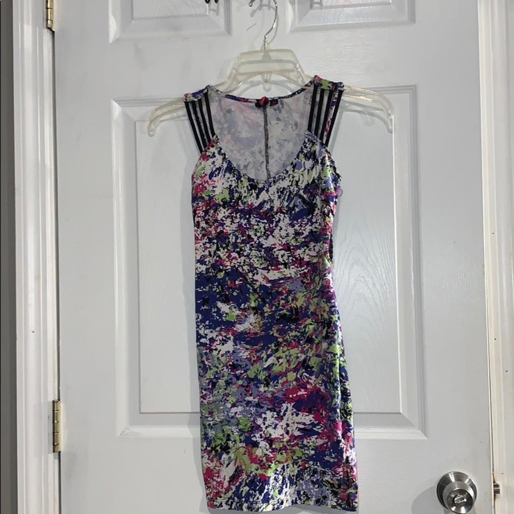 Mini paint splatter dress